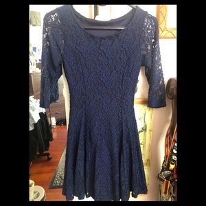 Blue lace dress